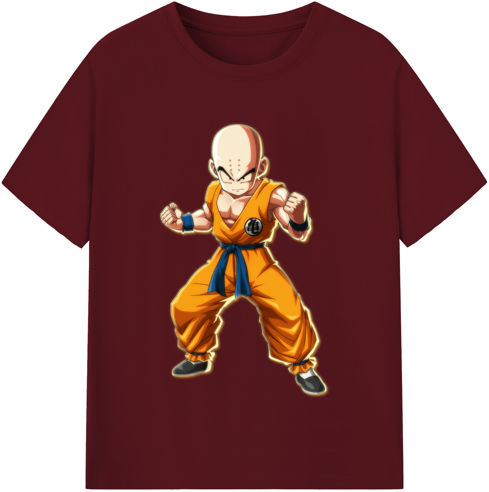 （画像用） ドラゴンボール クリリン DRAGON BALL krillin 綿100％半袖Tシャツ（フロントプリント）